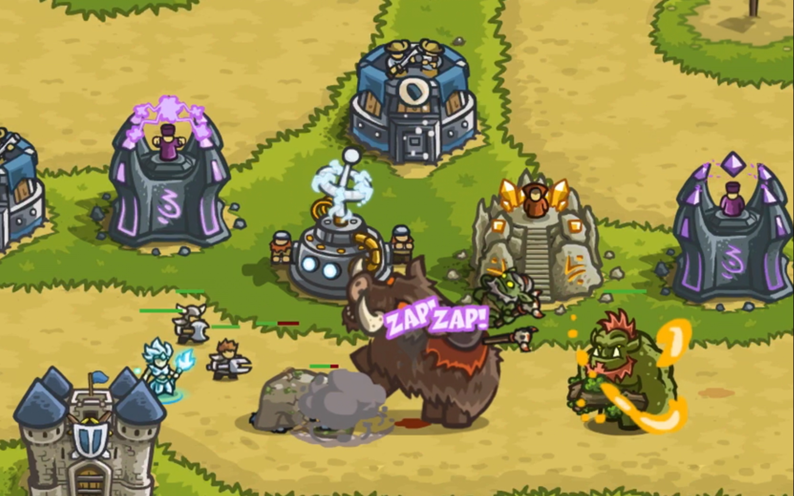 ipad版王国保卫战kingdomrush阿卡洛斯遗迹老兵难度冰女简易操作过关