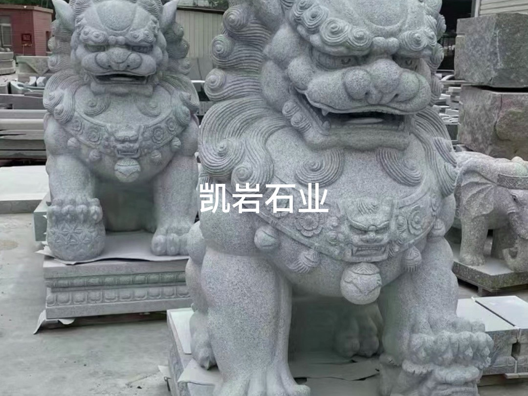 石雕狮子加工厂#大门口石狮子#惠安石雕