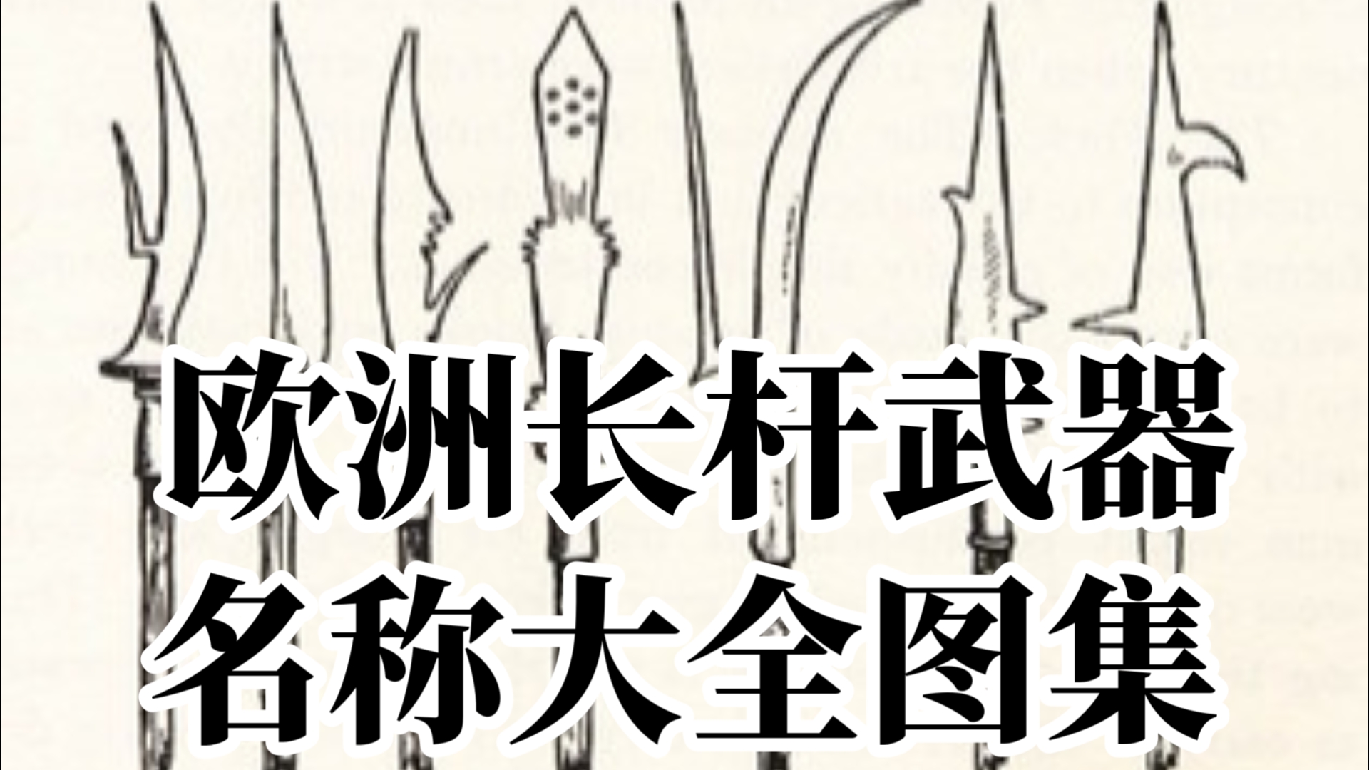 【冷兵器】欧洲长杆武器名称分类大全图集 斧枪 斧戟 长矛 长枪 瑞士戟 钩镰枪