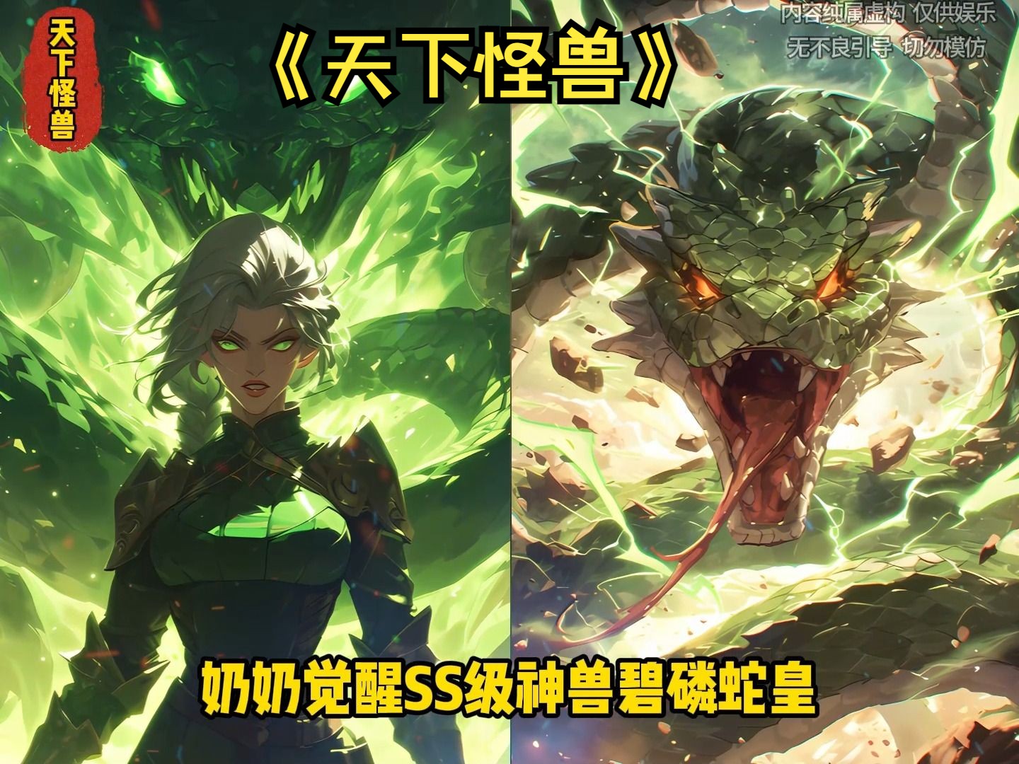 《天下怪兽》我爷爷觉醒s级凶兽紫晶狂狮,奶奶觉醒神兽碧磷蛇皇 qq