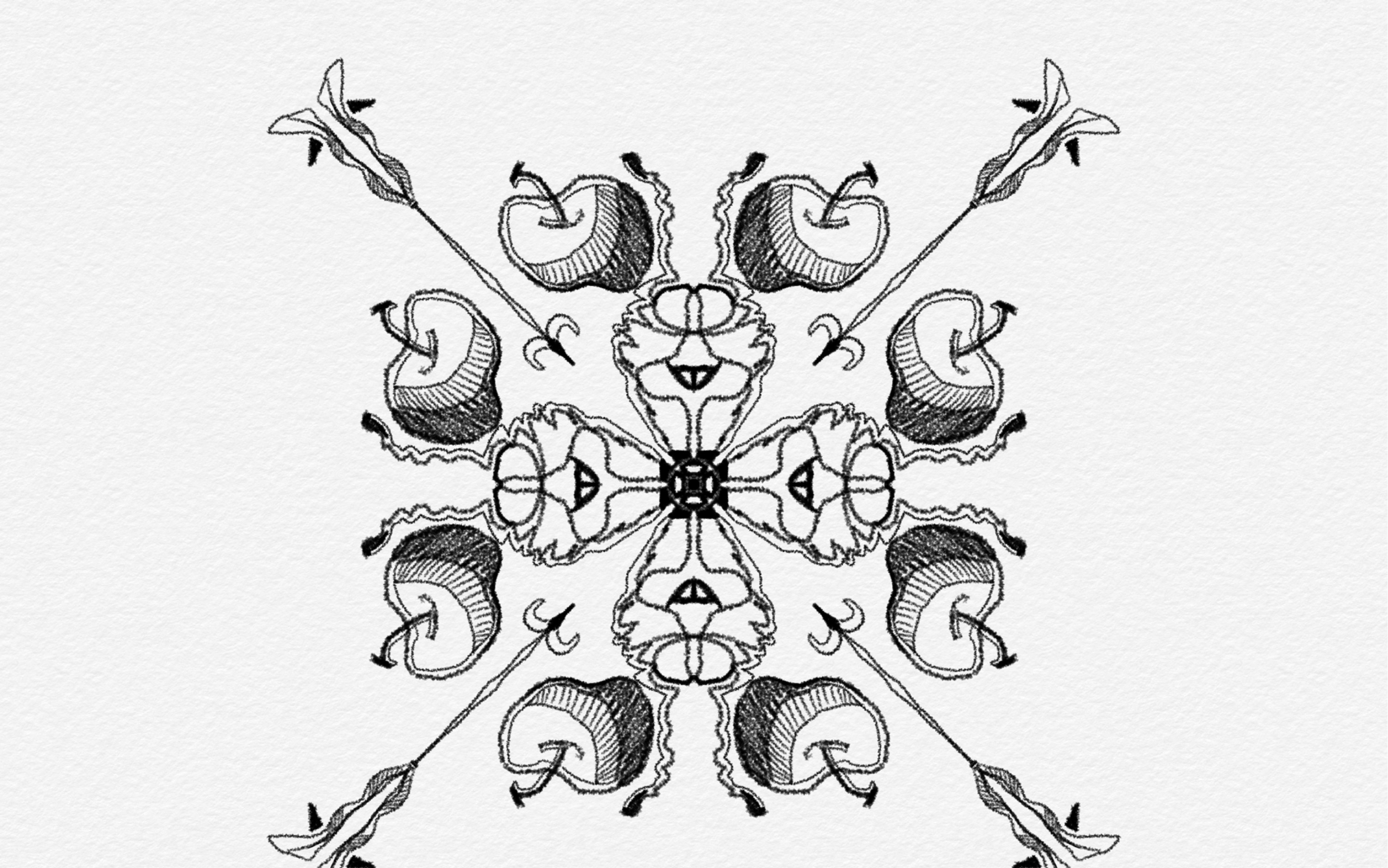 试一下sketches的对称尺画几个小苹果(主要是请大家听歌)