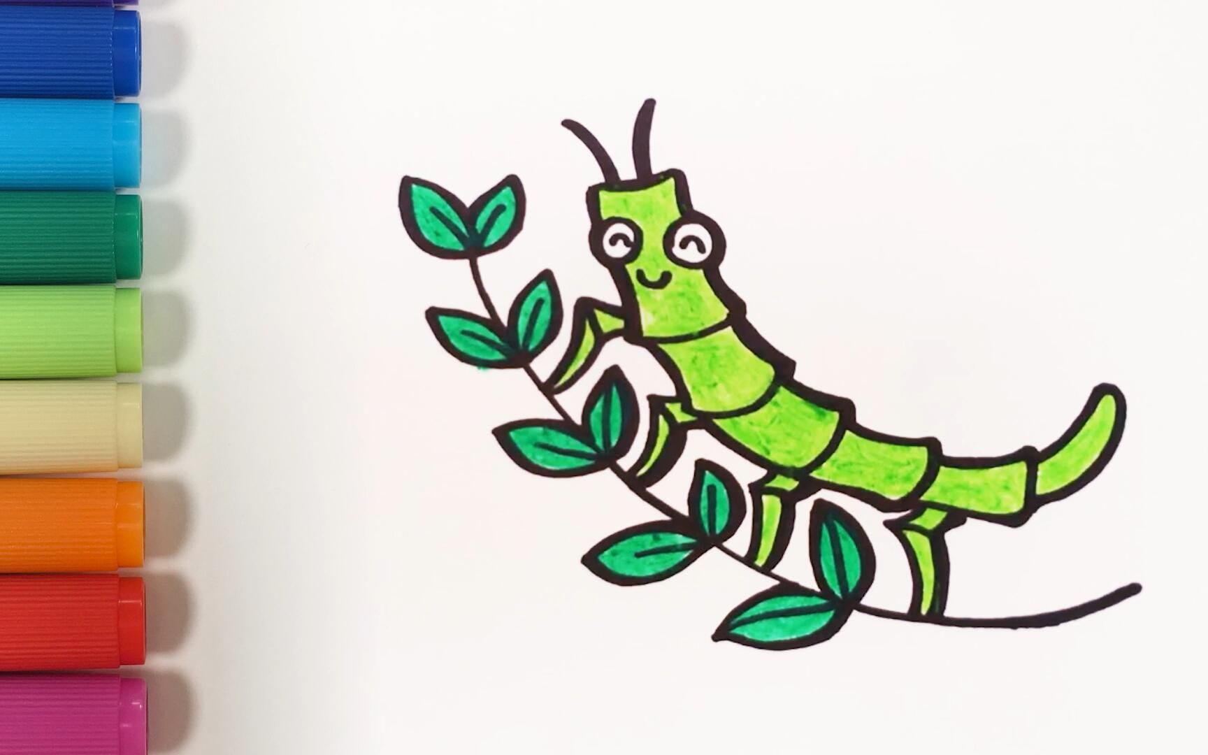 竹节虫简笔画图片