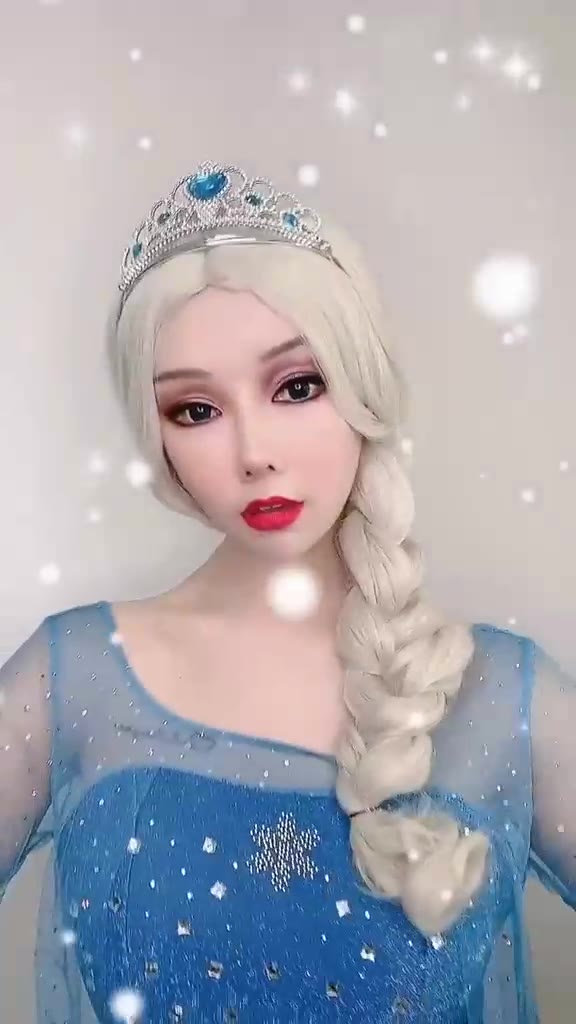 迪士尼公主 艾莎 仿妆 逆天化妆术