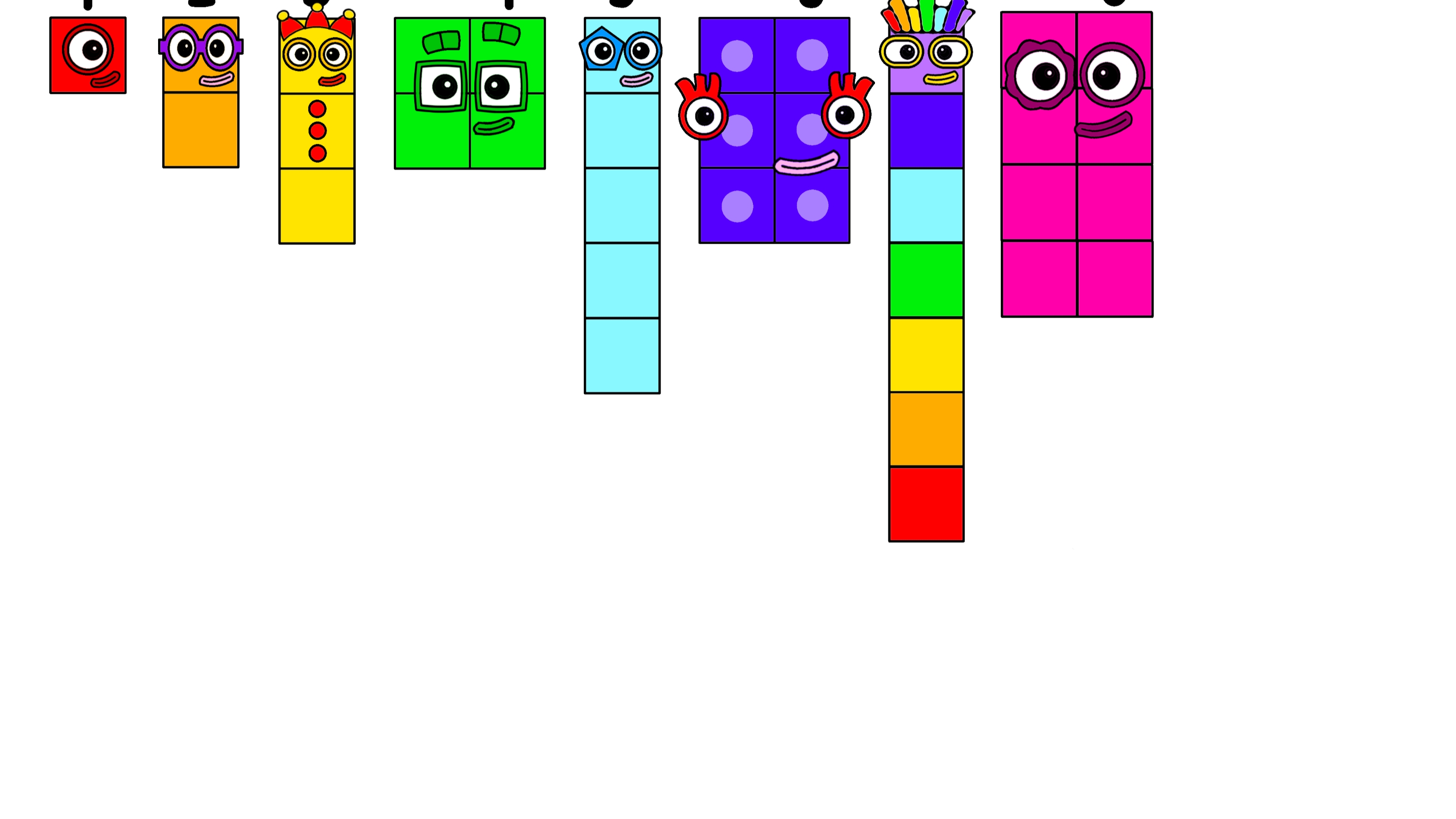 我的数字积木120 十六进制数字方块1～8