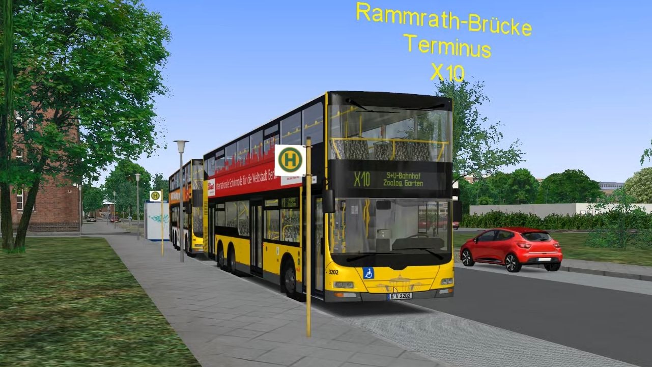 omsi 2 :柏林brt 曼恩双层,x10线路→hertzallee