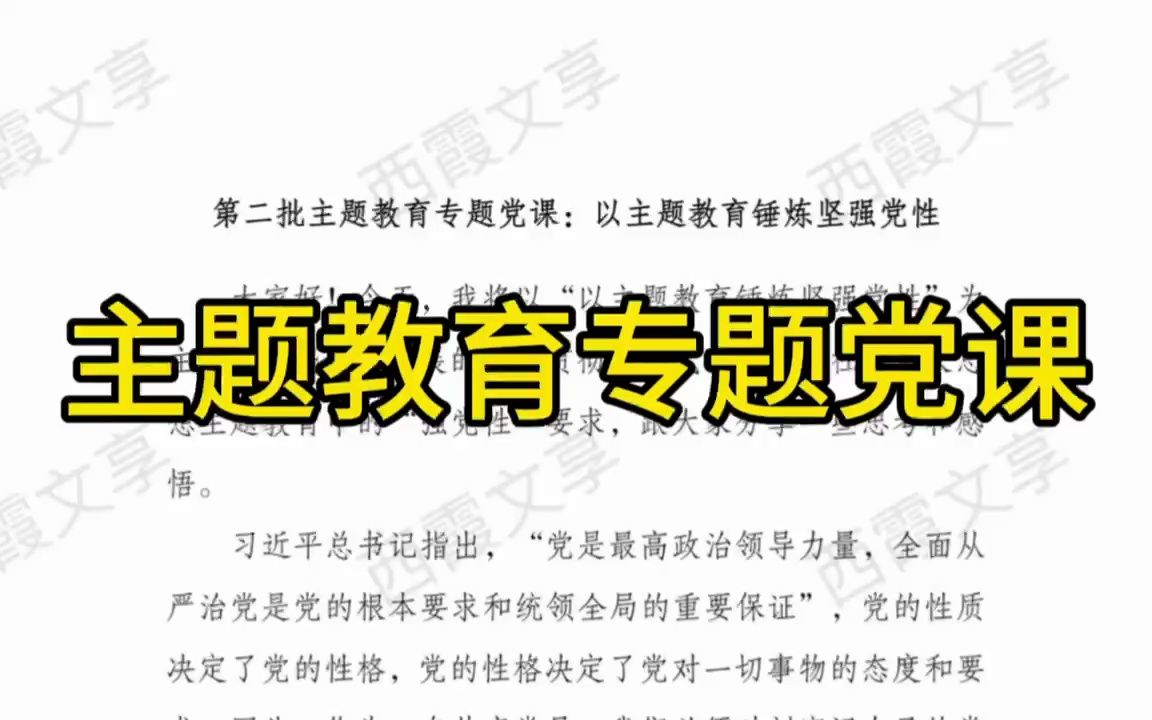 第二批主题教育专题党课:以主题教育锤炼坚强党性哔哩哔哩bilibili