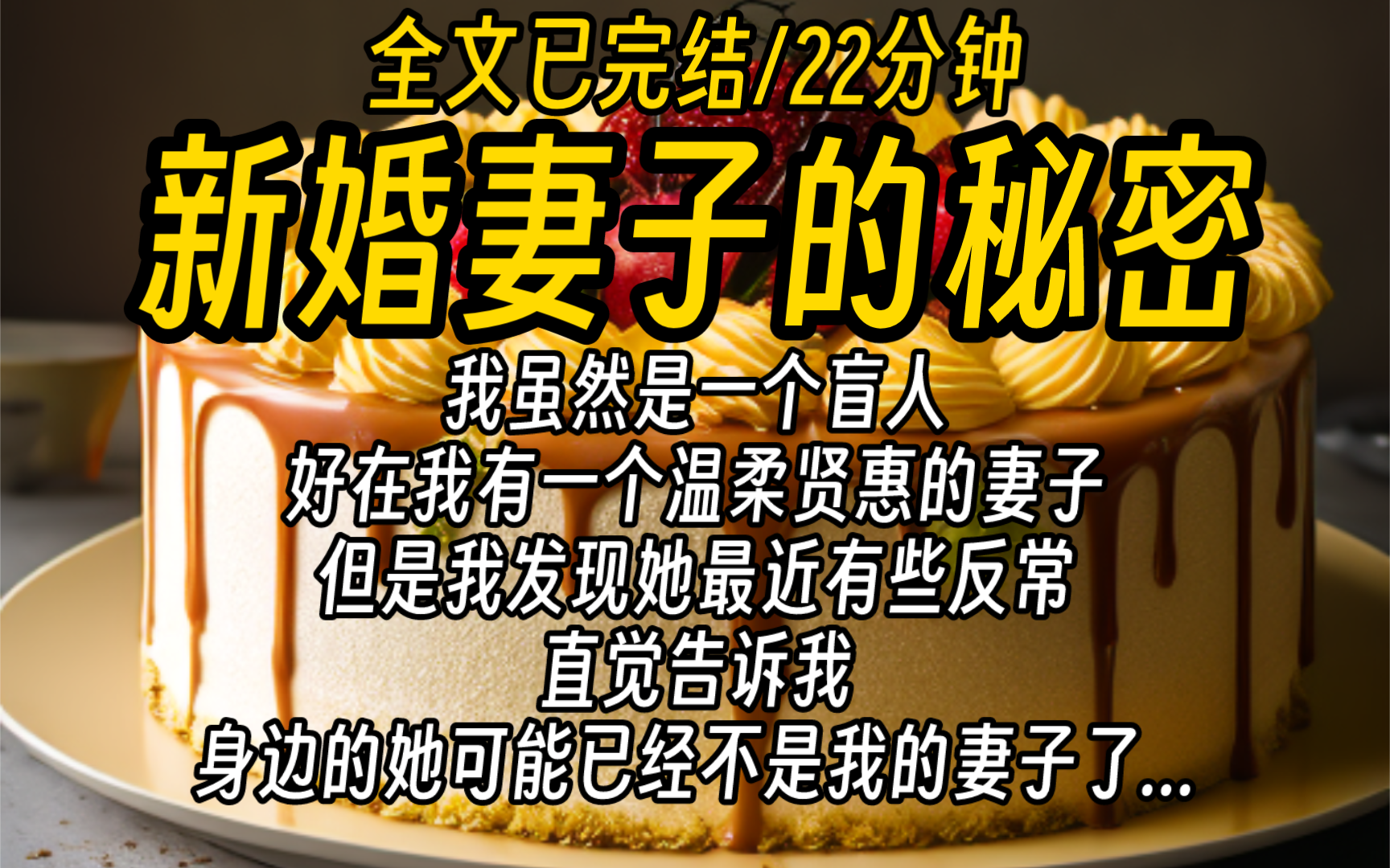 【全文已完结】我虽然是一个盲人,好在我有一个温柔贤惠的妻子,但是我发现她最近有些反常,直觉告诉我,身边的她可能已经不是我的妻子了...哔哩哔...