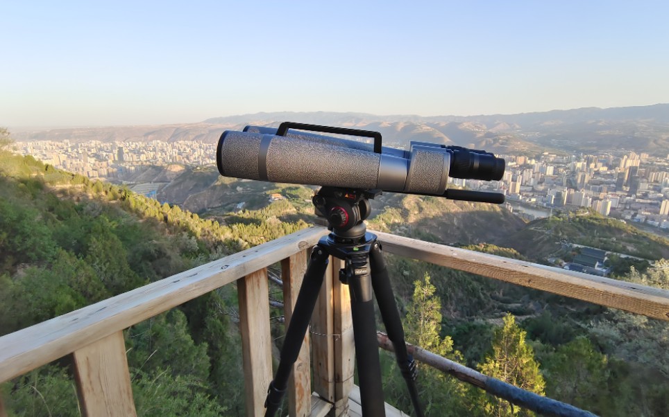 在兰州之巅皋兰山用顶级大双筒观景(东哨40X80)哔哩哔哩bilibili