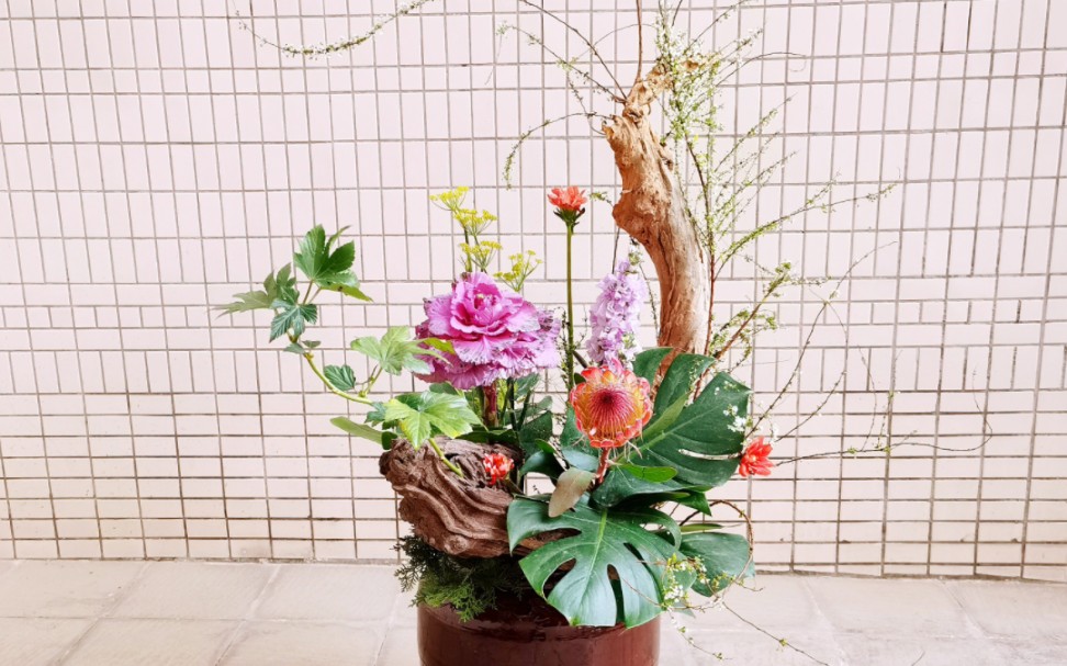 中式插花艺术——缸花