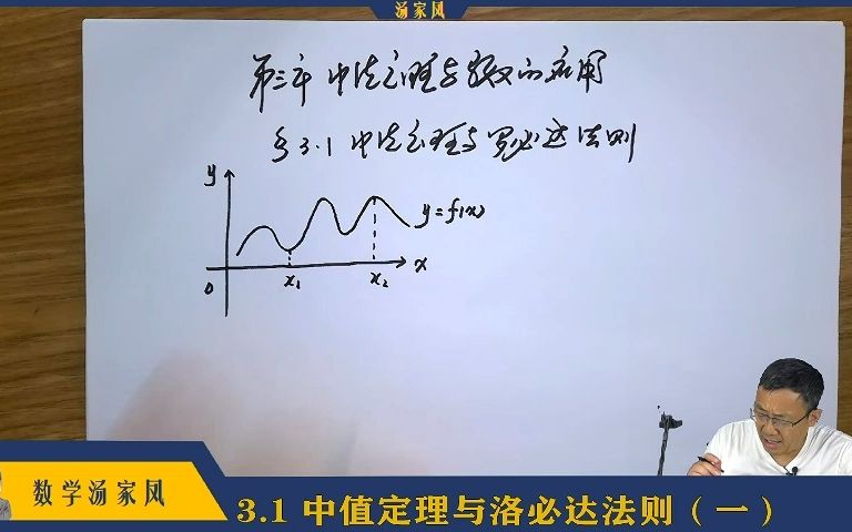 [图]汤家凤24考研数学《高数辅导讲义·基础篇》3.1-1中值定理与洛必达法则