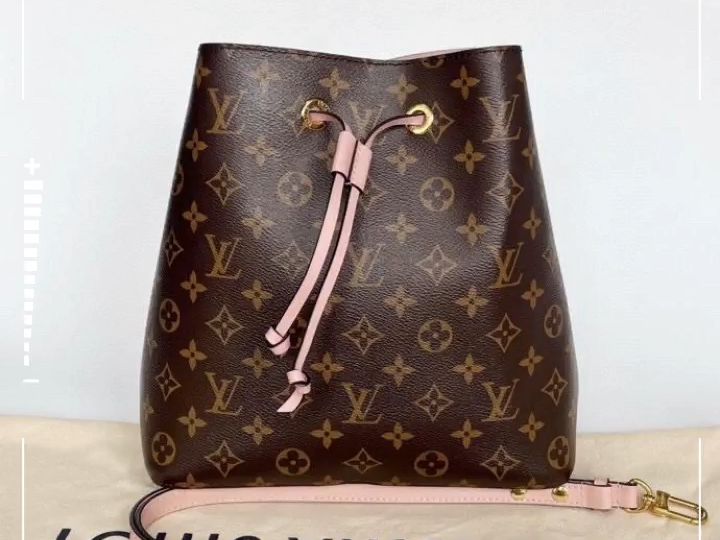 lv neonoe老花拼粉水桶包粉桶单肩