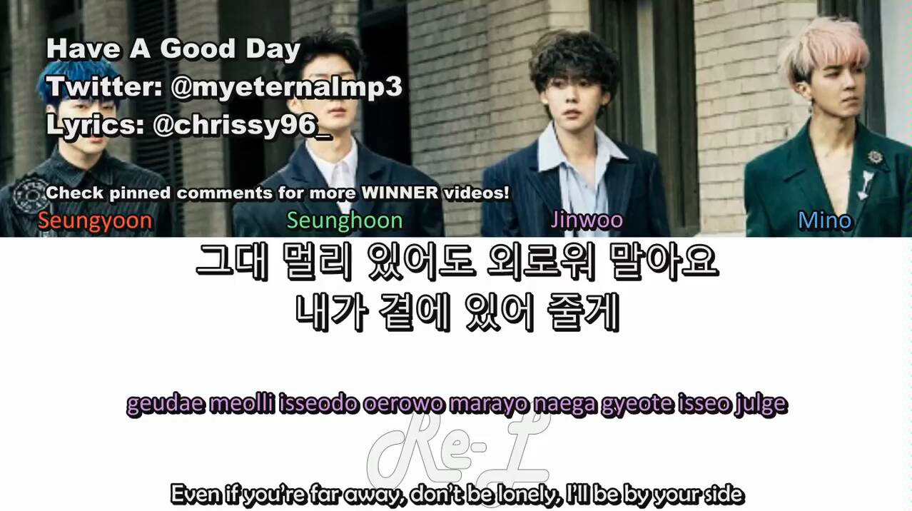 [图]WINNER Have A Good Day 歌词分配