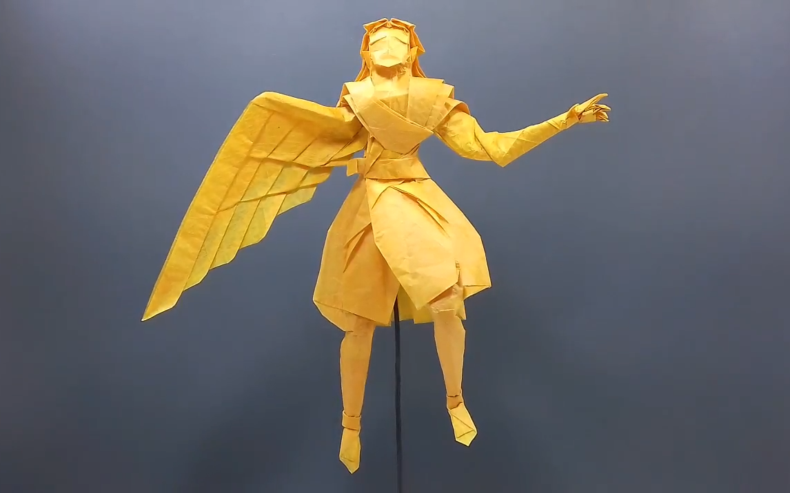 【搬运折纸】no_83_ 伊卡洛斯(单翼人) 设计者:北条高史 视频录制者