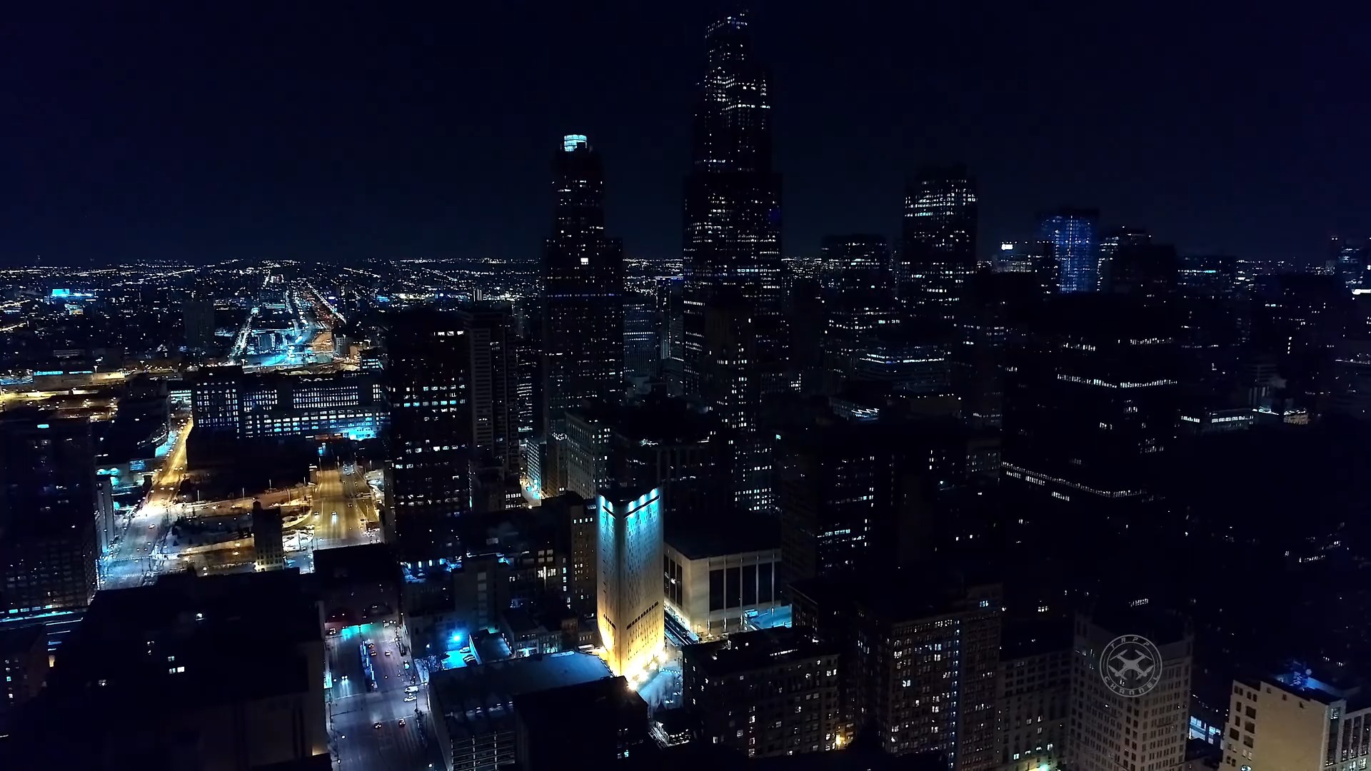 🌟【芝加哥之夜】上帝视角下的璀璨星海!