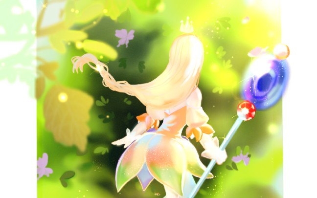 指绘森林精灵又是喜欢自家金发姑娘的一天