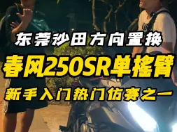 Скачать видео: 东莞方向成功置换，春风250SR单摇臂，新手入门仿赛之一！！