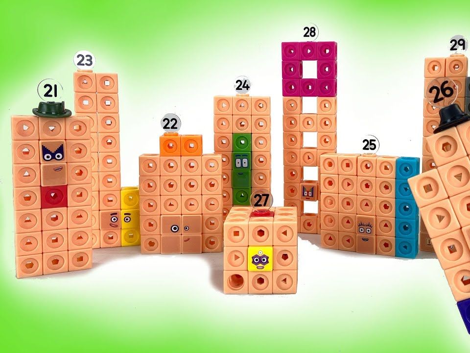 拼积木lets build numberblocks mathlink cubes 21