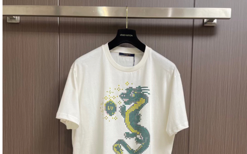 lv路易威登高仿2024ss早春龙年限定 棉质印花短袖t恤,采用16s精棉平纹