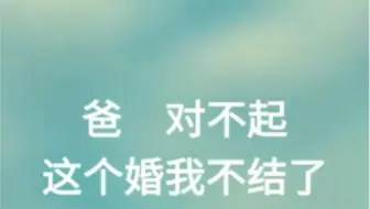 爸 对不起 这个婚我不结了 哔哩哔哩 Bilibili