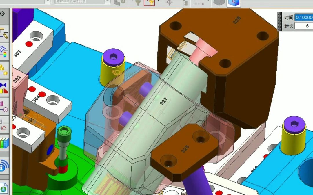 塑胶模具经典的二次滑块结构