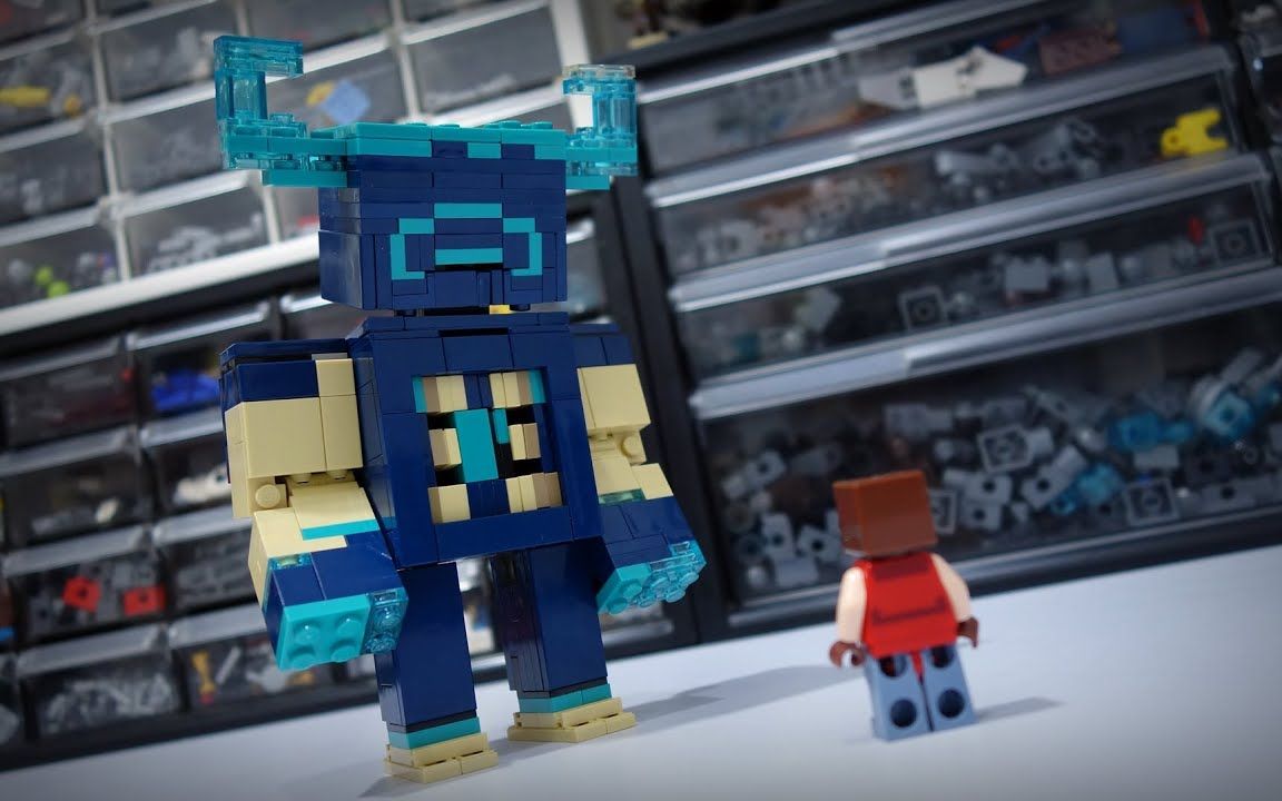 乐高moc教程 迷你机甲 我的世界 巡声守卫 warden 拼搭指南