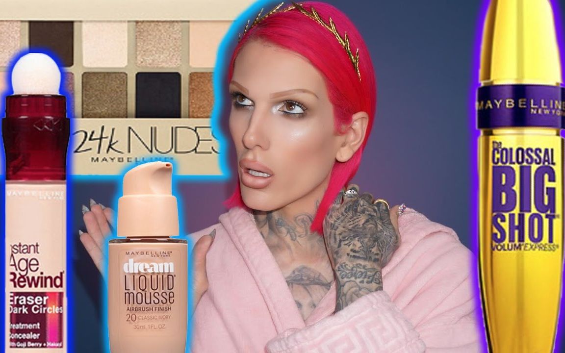 [中字]Jeffree Star|J姐全脸美宝莲Maybelline开架妆容教程@污极字幕WUltraSub哔哩哔哩bilibili