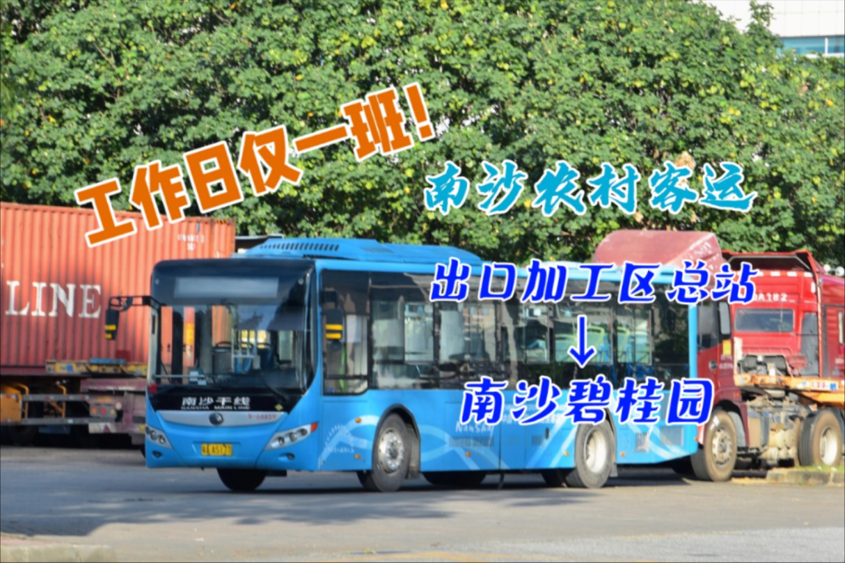 广州公交南沙农村客运2路(出口加工区总站→南沙碧桂园)全程展望