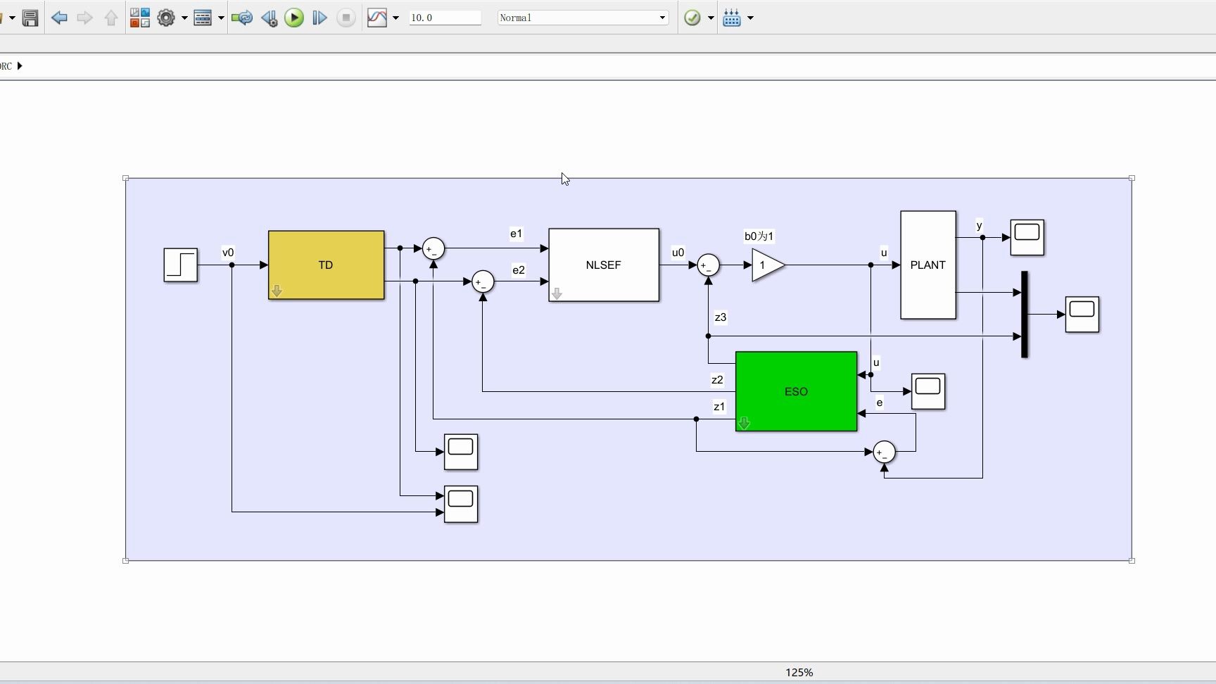 自抗扰控制 (ADRC) Simulink 模型跟踪微分器 非线性反馈控制器 扩张状态观测器哔哩哔哩bilibili