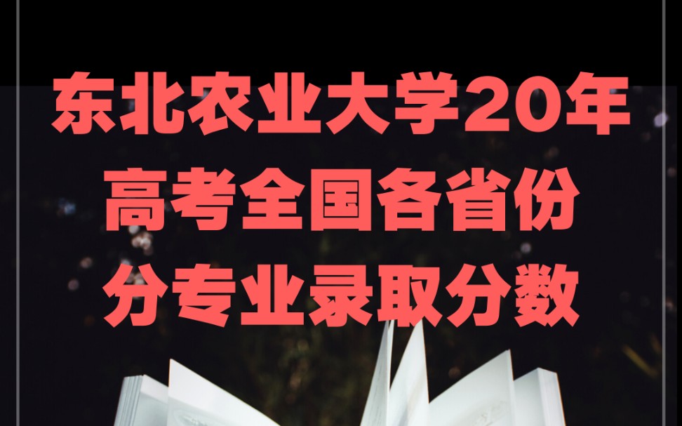 东北农业大学20年高考全国各省份分专业录取分数哔哩哔哩bilibili