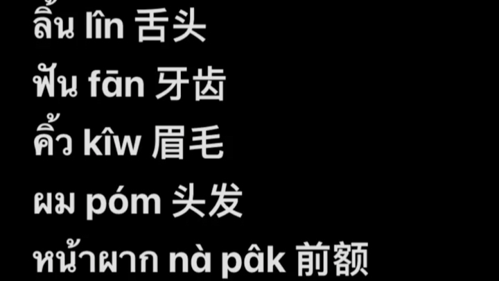 眼睛、鼻子等面部器官用泰语怎么说?你说对了吗哔哩哔哩bilibili