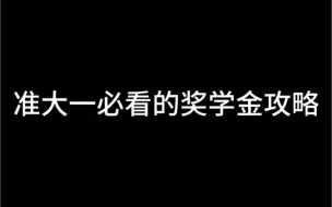 下载视频: 准大一必看的奖学金攻略