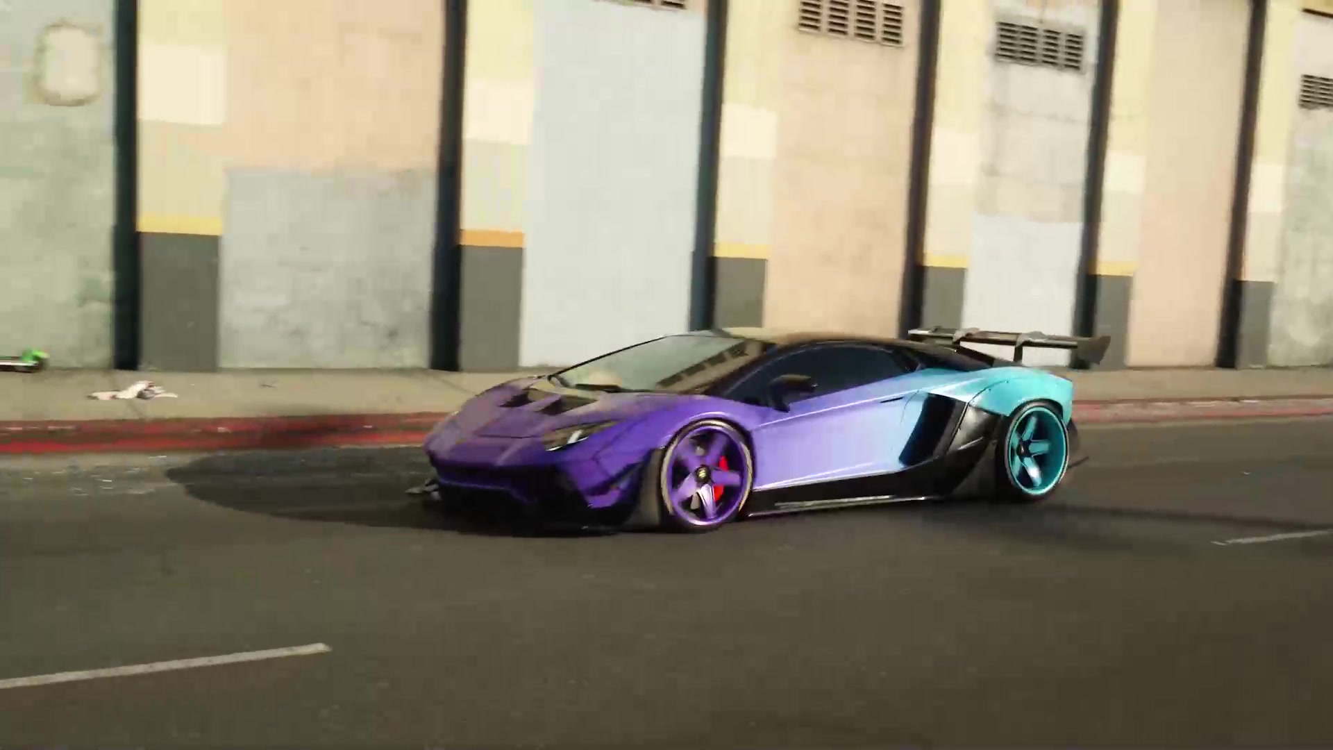 兰博基尼埃文塔多sv宽体彩色改装