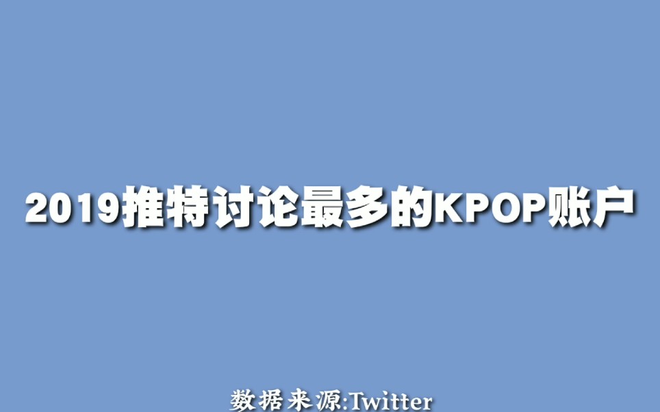 【Twitter】2019推特讨论最多的KPOP账户TOP10哔哩哔哩bilibili