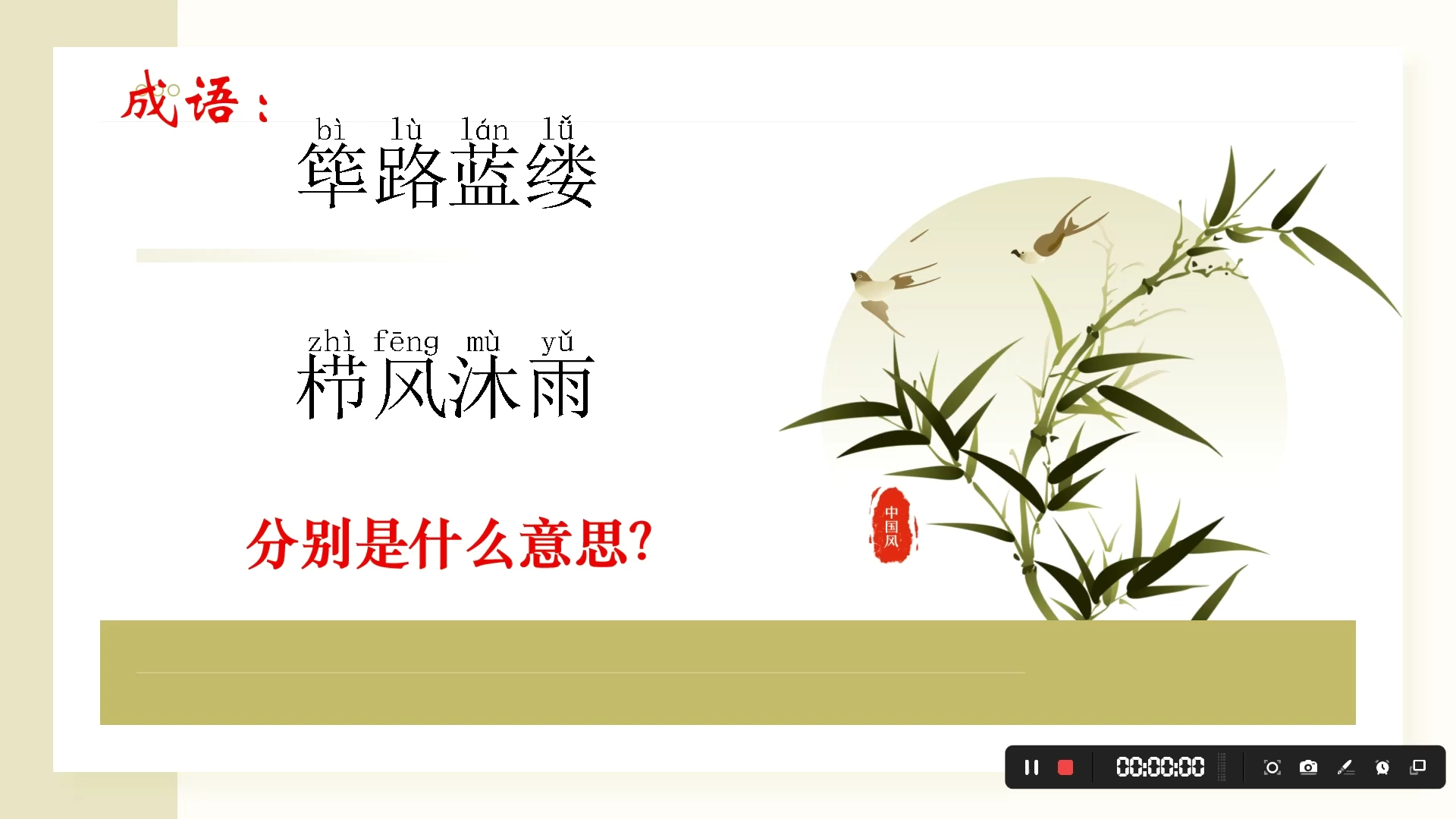 你知道成语"筚路蓝缕"和"栉风沐雨"的含义吗?