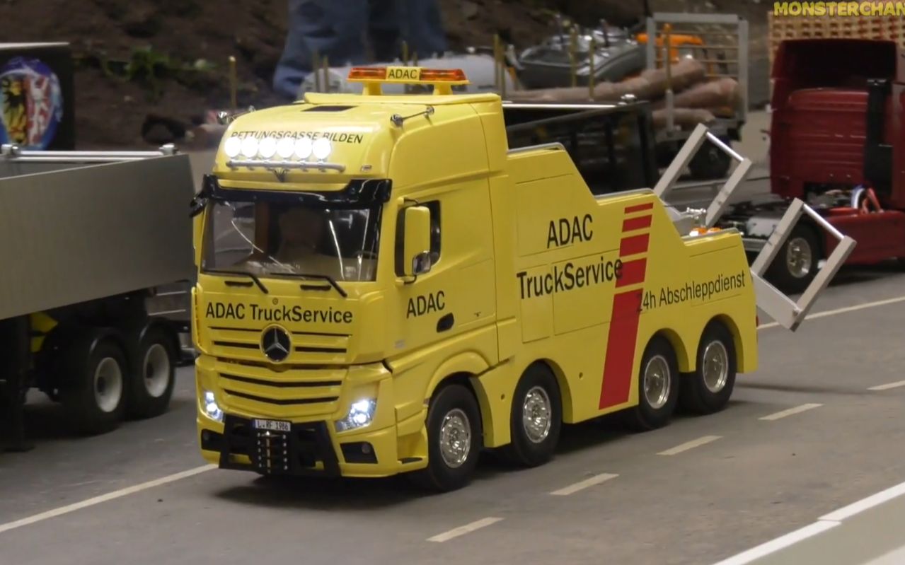 rc遥控奔驰半挂卡车自卸卡车拖车_哔哩哔哩_bilibili