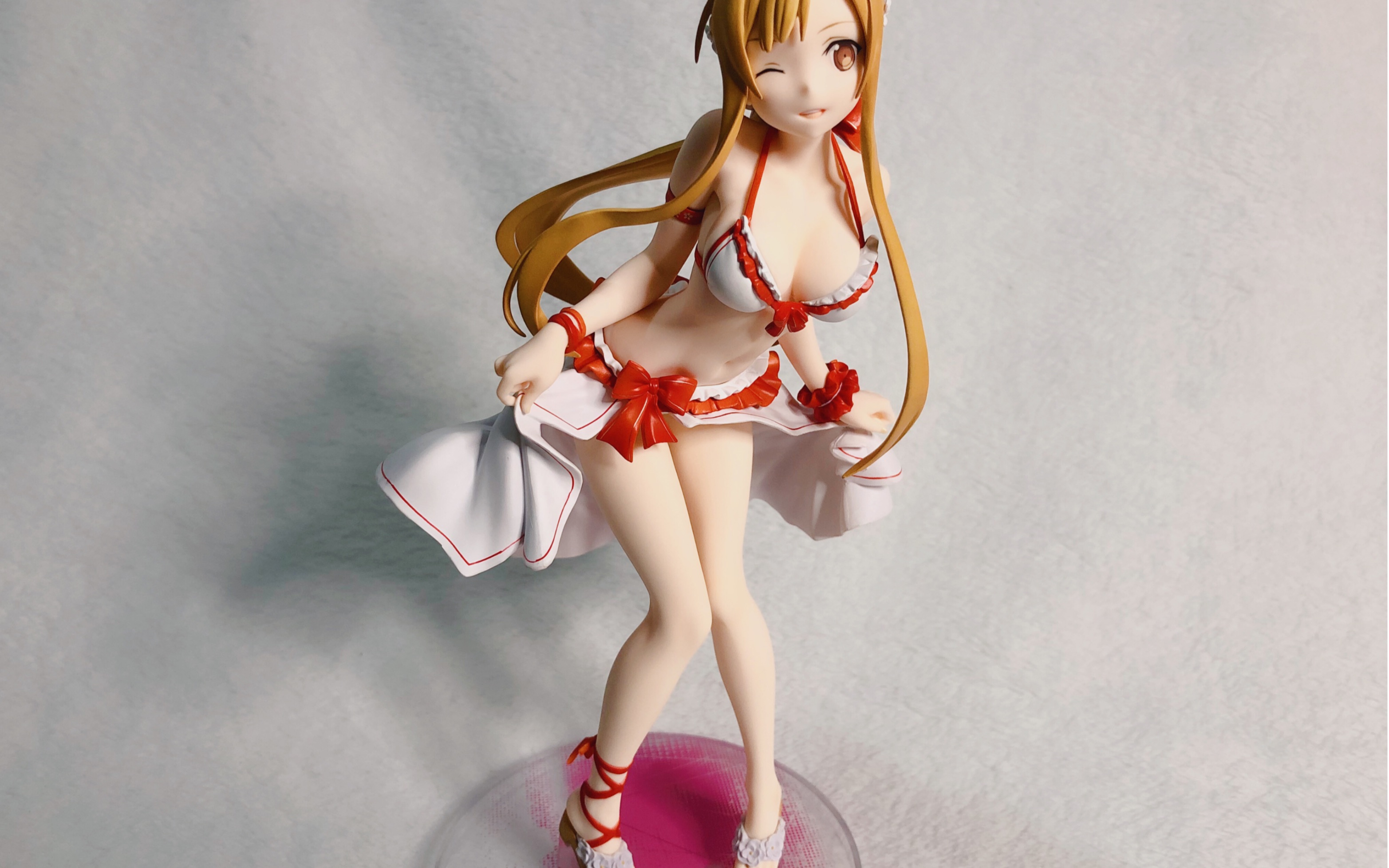 价值七百的刀剑神域亚丝娜泳装水着手办开箱我去你外婆家的香蕉皮