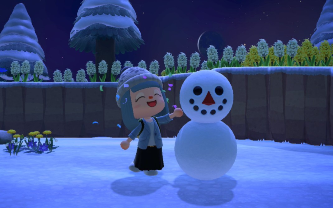 【动森】堆出完美的雪人啦!终于不用听雪人阴阳怪气了