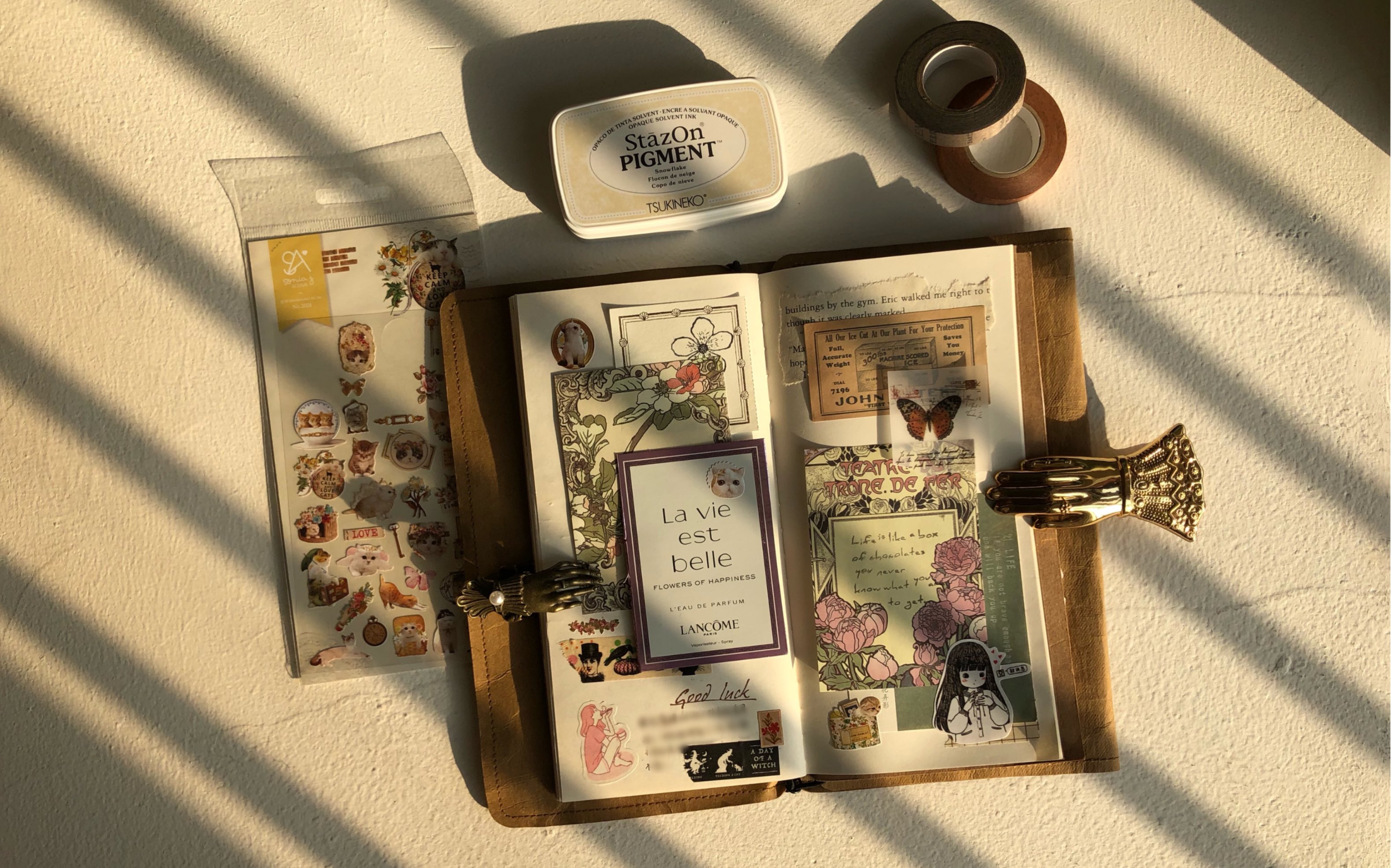 2】为什么你贴的手帐不好看|好看的手帐有哪些因素|复古拼贴手账教程