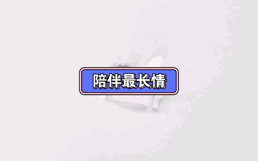 陪伴是最长情的告白