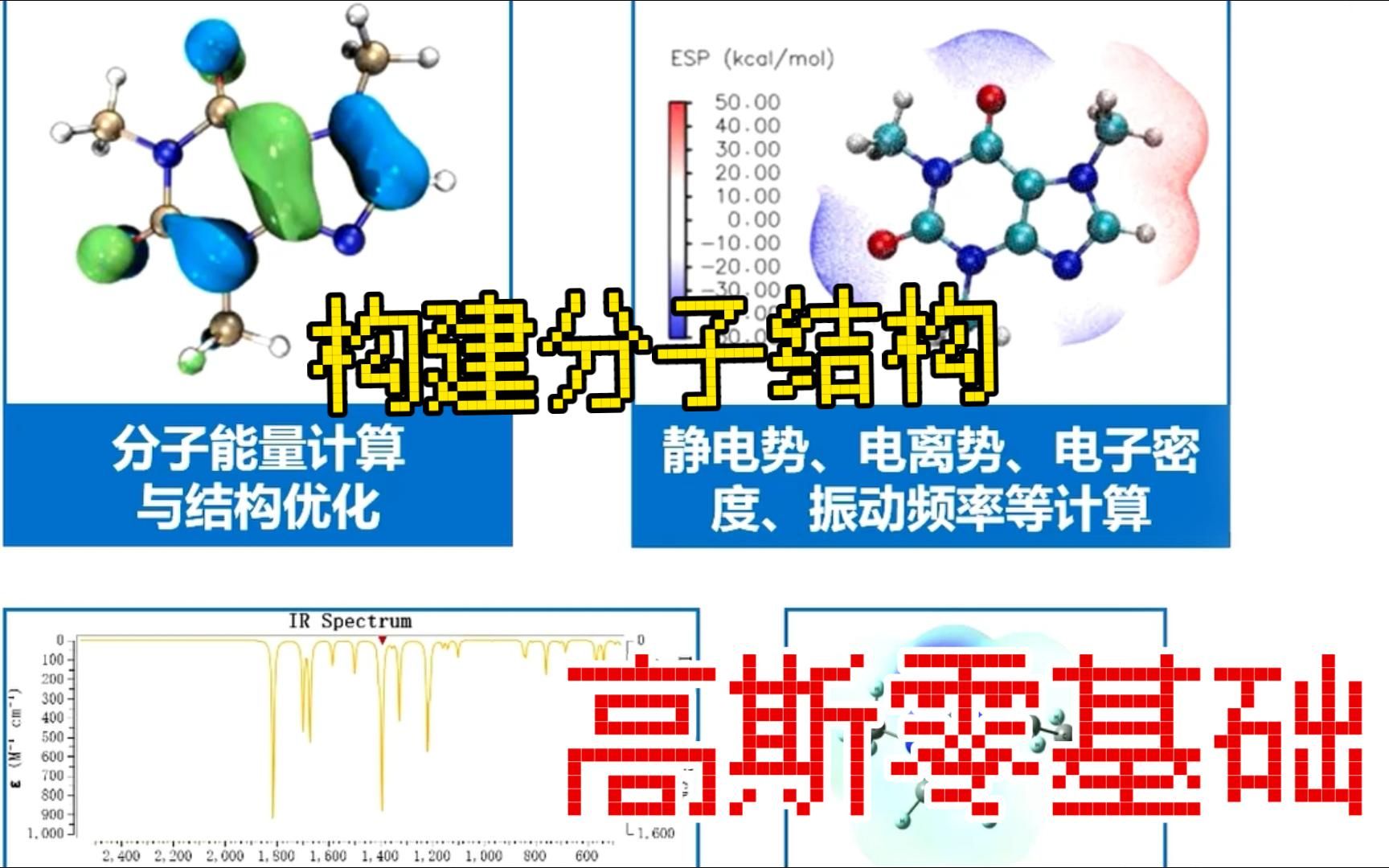 [图]【高斯】基础教程-构建分子结构-Gaussian&Gaussian View软件学习 | 高斯软件学习 理论计算入门 量子化学计算 | 华算科技