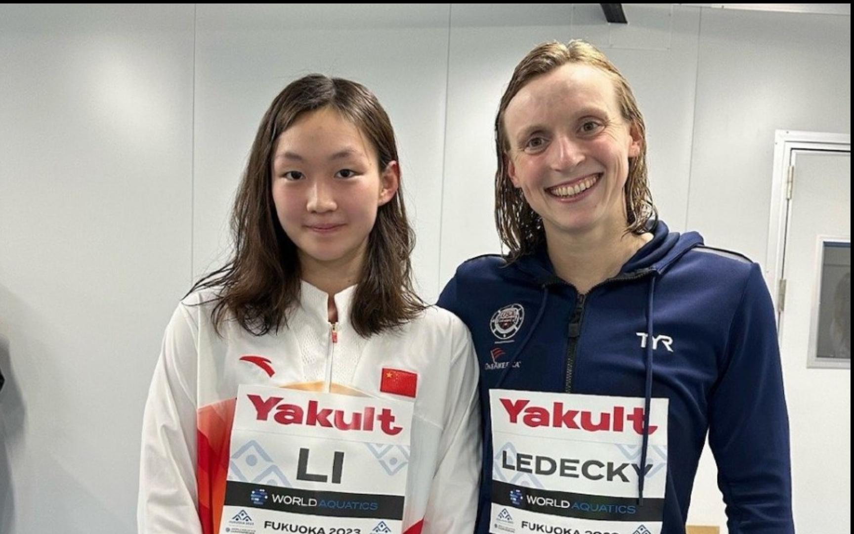 【游泳】李冰洁太喜欢莱德基,看到成绩很开心