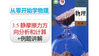 2019人教版物理必修一 第三章：3.5 静摩擦力的方向分析和计算+例题讲解