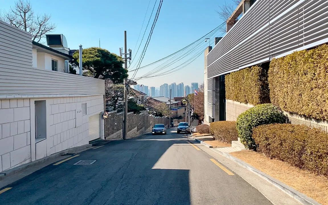 [4k] 漫步首尔梨泰院高级住宅区 大年初一,一起漫步南山户外植物园和