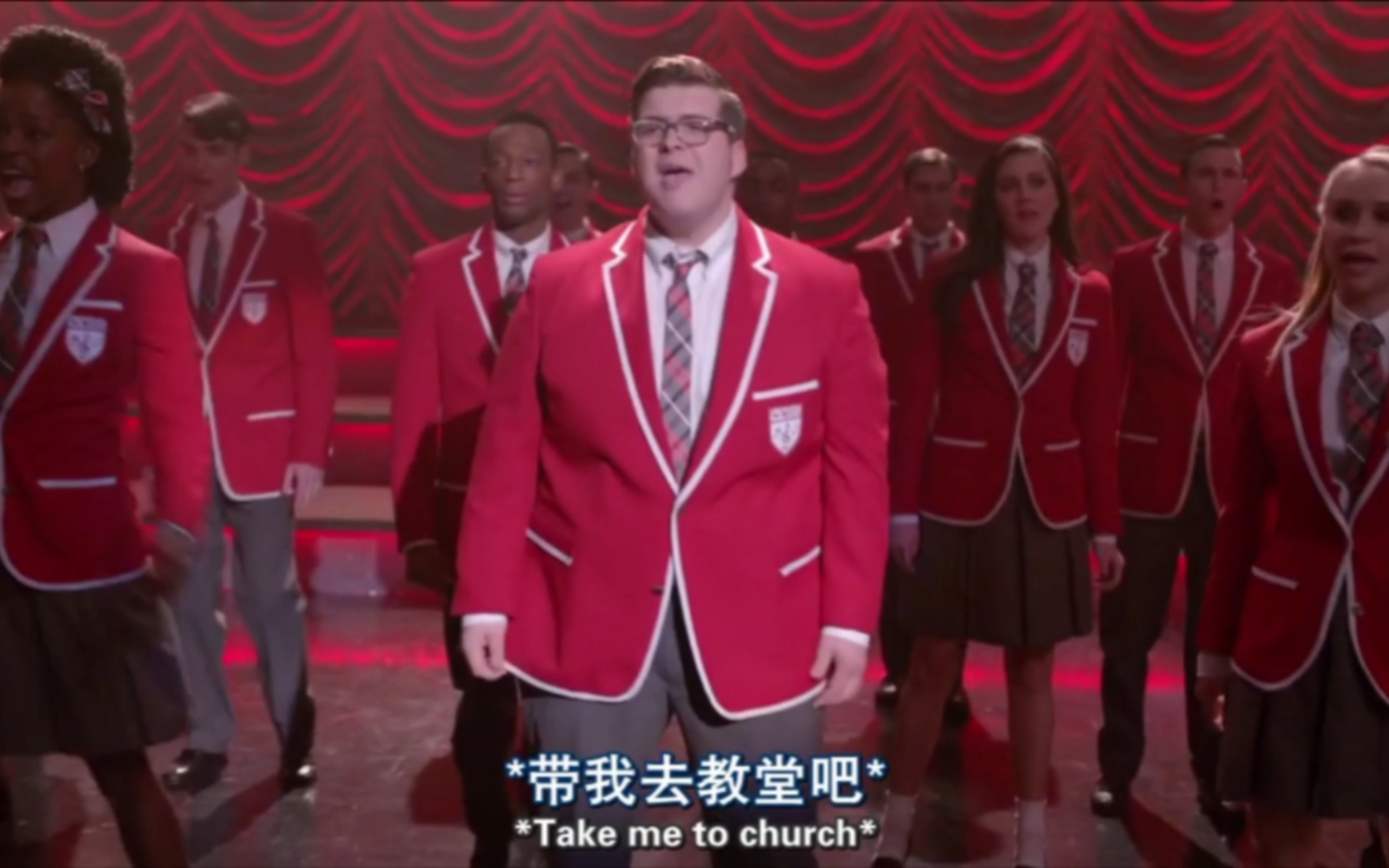 [图]【中英字幕】【Glee 欢乐合唱团】《Take Me To Church》S06E11