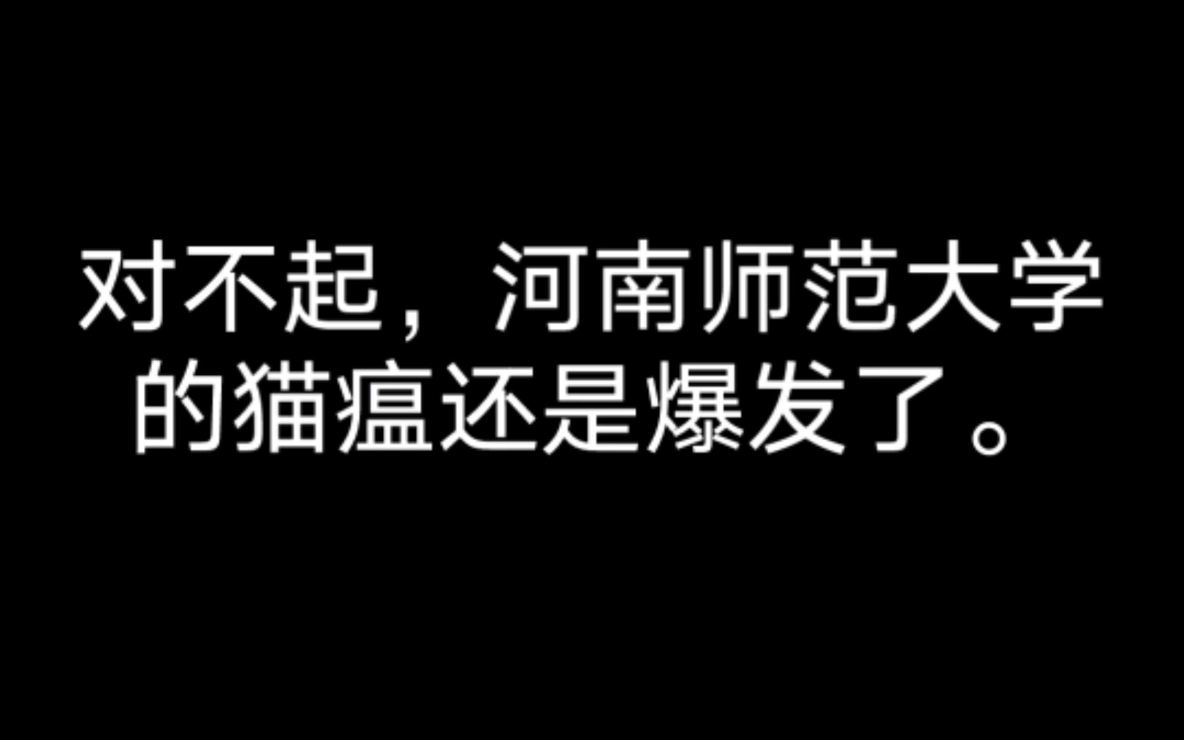 [图]对不起，河南师范大学的猫瘟还是爆发了