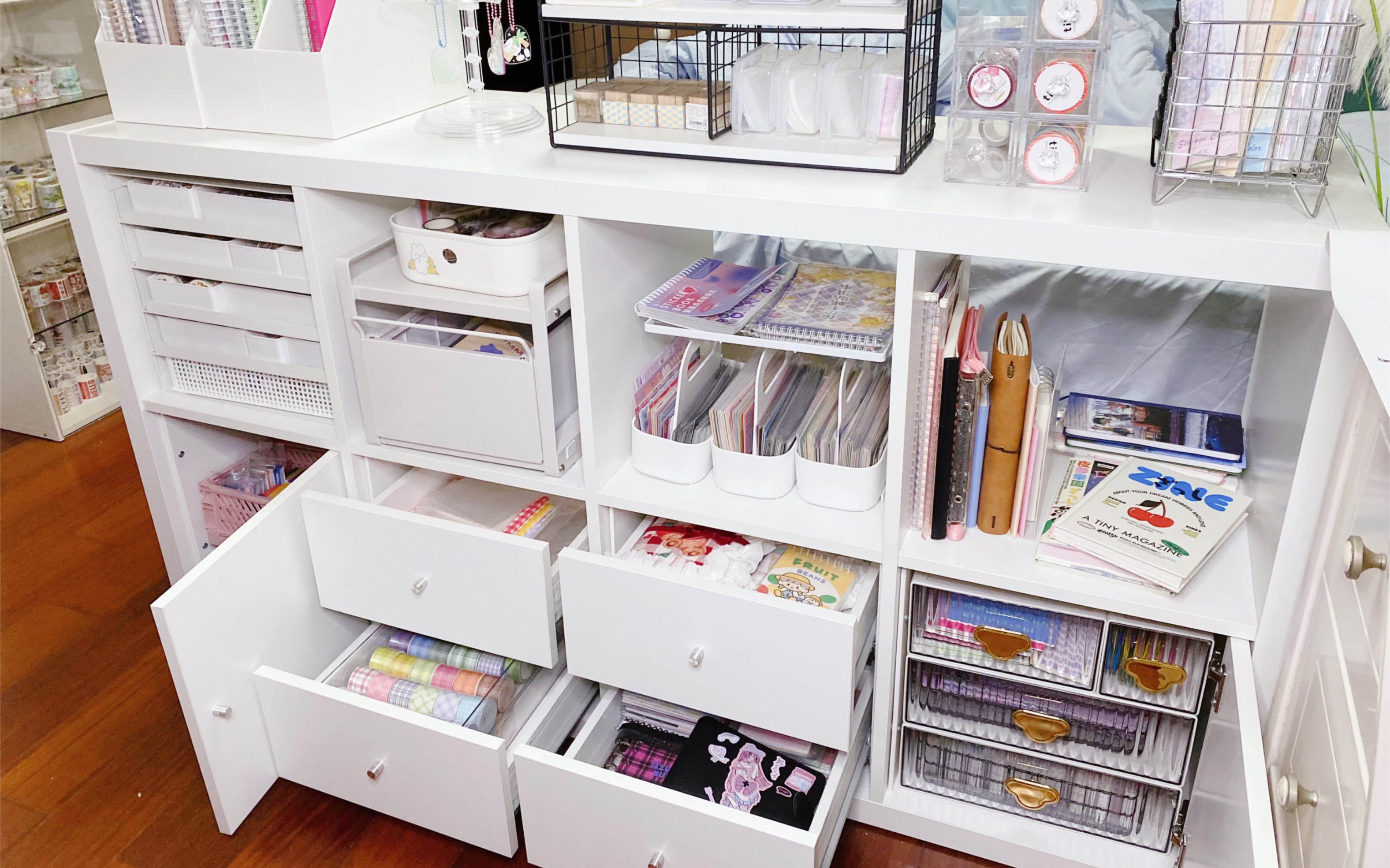 书房手帐八格柜沉浸式收纳整理附链接