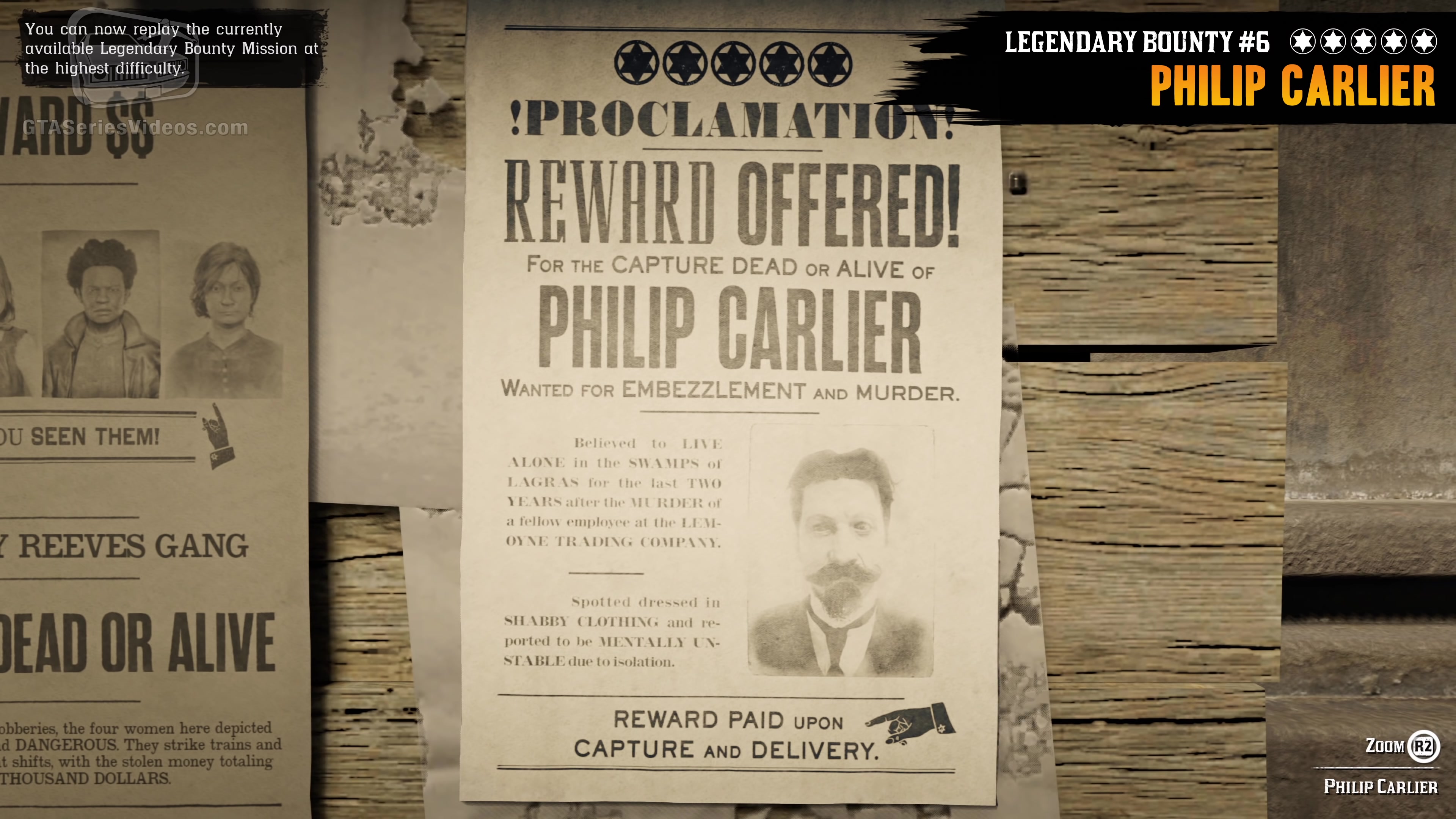 [图]Red Dead Online Legendary Bounty 6 - Philip Carlier (5-Star Difficulty - Solo)