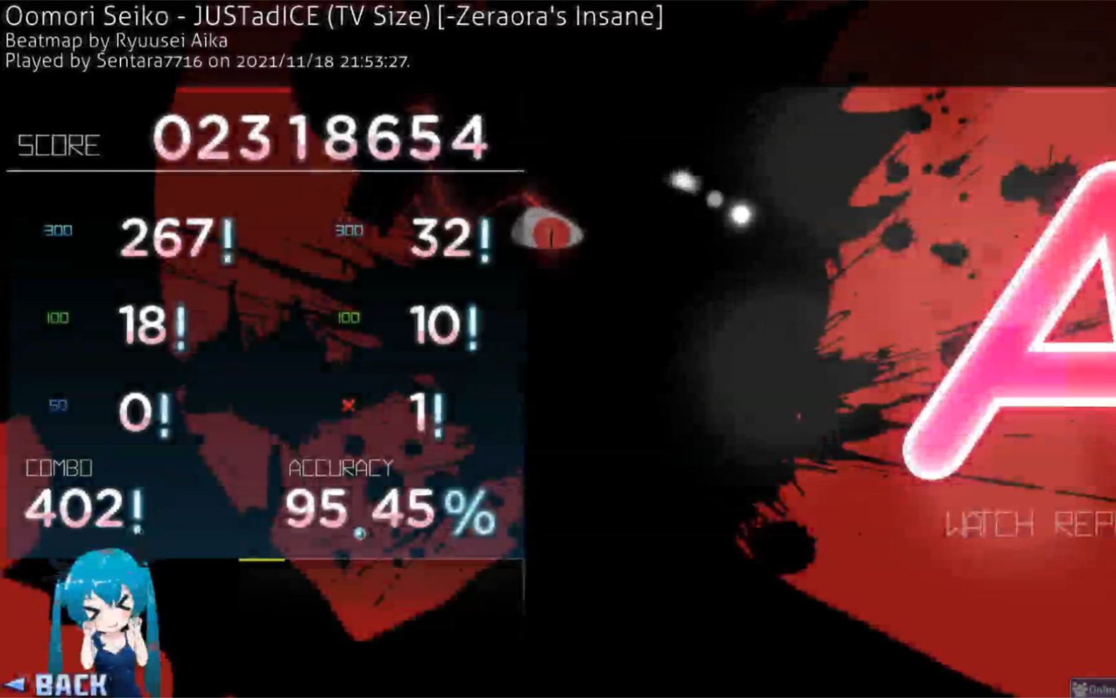 【OSU!std】OSU成长记录#32 JUSTadICE zeraora's Insane4.27* 95.45% 55pp哔哩哔哩bilibiliOSU