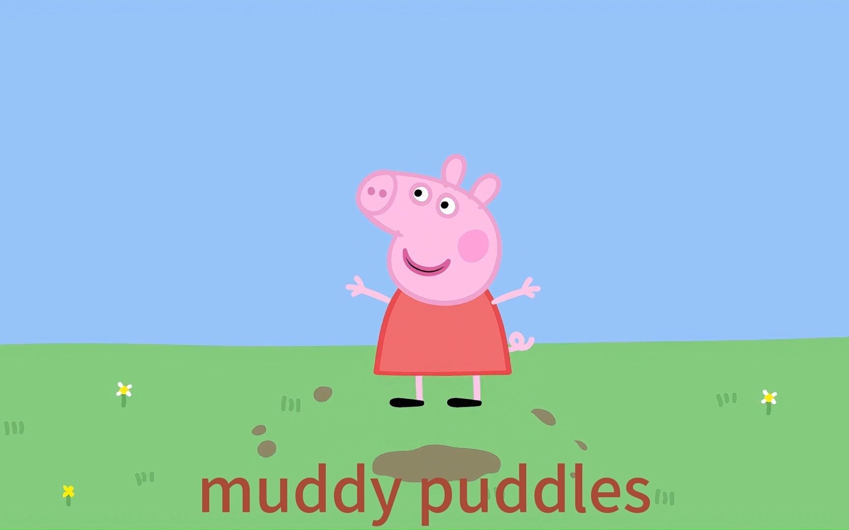 [图]看动画学英语  小猪佩奇学英语  muddy puddles