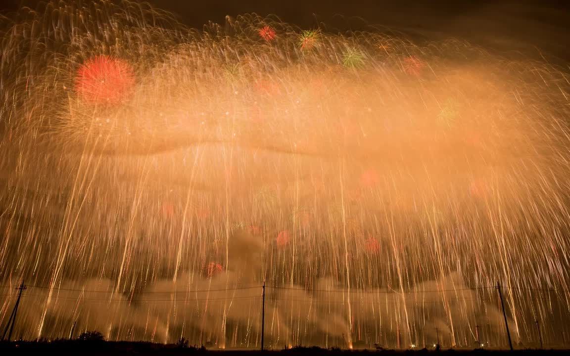 【4k】2016 鸿巢花火大会「凤凰乱舞」三尺玉&尺玉300连发 四尺玉失败